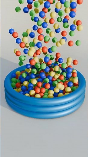 How Many Balls Can Fill a Pool? #blender #blender3d #3dmodelling #animation #pool #ball #simulation