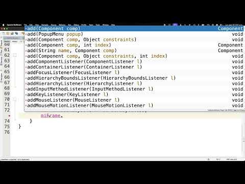 Continuando con el uso de la clase SWING