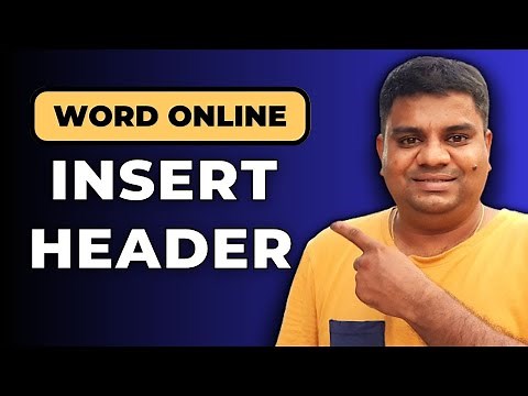 How To Insert a Header in Word Online