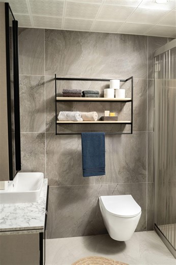 Wooden Shelf Bathroom Towel Holder: Modern Spruce Rack - Etsy