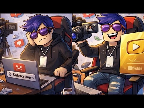 I became a youtuber in YouTube tycoon in roblox