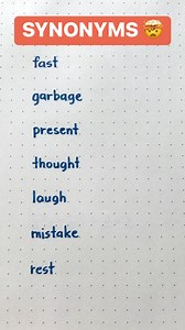 19K views · 235 reactions | Synonyms | English Review #synonyms #rre #english #englishlanguage #englishteacher #englishvocabulary #grammar #englishgrammar #teachingenglish #trivia #fyp #trivia #facts #DidYouKnow | RRE | Facebook