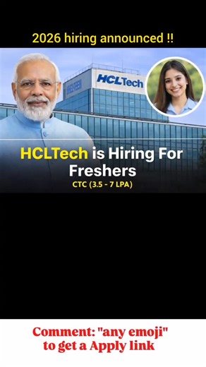 SYNTAX_ERROR • Abhishek • Freelancer on Instagram: "Hcl hring announced 😱🔥 Comment hcl to get a direct link #hcltech #hcl #hiringjobs #PlacementPreparation #syntaxerrrorbyabhishek"