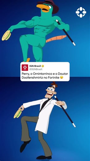 PHINEAS E FERB NO FORTNITE 🔥 Perry bombadão é real e pode te machucar…