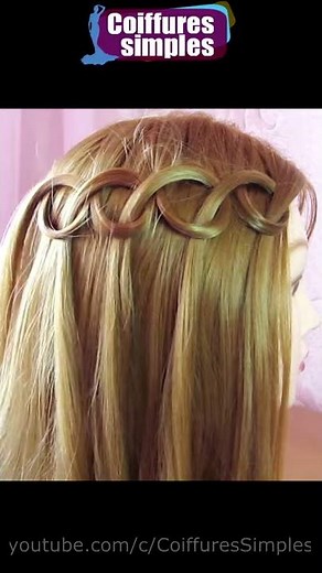 EASY Loop Waterfall Braid Step By Step #shorts