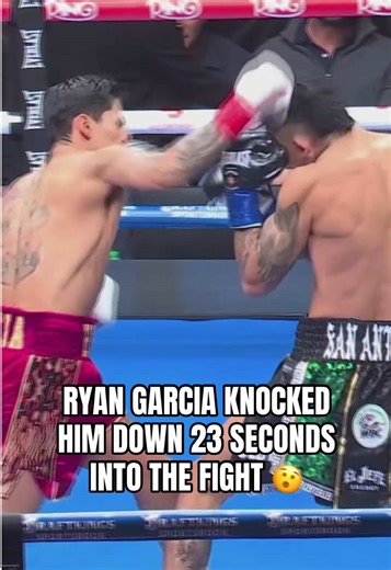 Ryan Garcia Knocks Down Mario Barrios in First Round