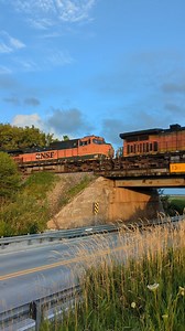 3.1K views · 526 reactions | Heritage scheme locomotives bringing up the rear of a 6-Engine BNSF Intermodal heading east over IL 91 as the train rumbles toward Edelstein, IL on July 19, 2025 This train had 5 heritage scheme locomotives in total! The full length video will be posted on YouTube. | Midwest Railroads | Facebook