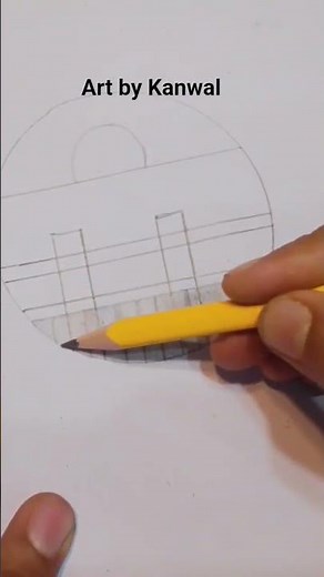 Beautiful sunset scenery drawing|Easy sunset Drawing #howtodraw #drawing #art