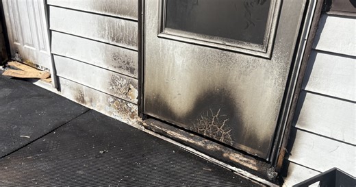 Doorbell camera captures person setting porch fires in Akron