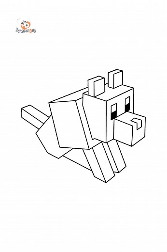 Minecraft Wolf coloring page ♥ Online and Print for Free!