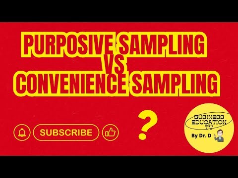 Purposive sampling vs convenience sampling - simple explanation