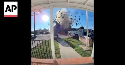 Doorbell camera captures gas explosion in Hayward, California
