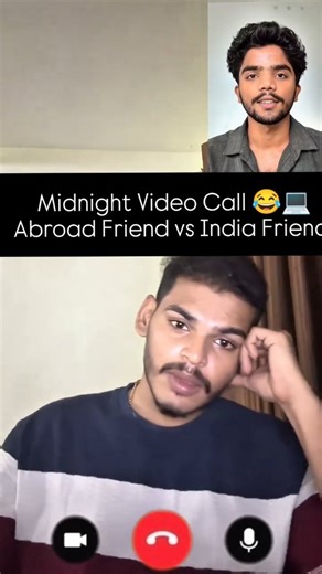 Vishnu_Speaks on Instagram: "Midnight Video Call 😂💻 | Abroad Friend vs India Friend ☕ | Telugu Comedy Reel 2025 🔥 Late night abroad call be like 😂☕🌎 Abroad lo unnavallaki 3AM ante morning… Manaki padukune time 🥱 Ee “Video Call” lo English, Emotion, & Confusion mix ayyayi 😭💻 Veeru busy with client call… Vishnu roasting him from India side 😂 From “Takling to pani mainishi” to “Agile vs DevOps” discussion — this is the most relatable Telugu tech-friends scene ever! 🤯 Telugu abroad student