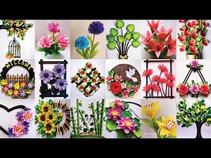 18 paper flower wallhanging craft/ wall decoration idea/ wallmate/best paper craft. diy