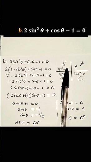 General solution for 2sin^2x+cosx-1=0| Trigonometric equations| Grade 12 CAPS maths