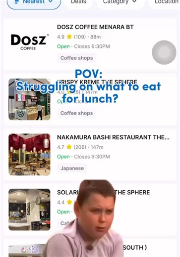 Still debating with your bestie on where to makan? 🤨 Just open Near Me TV on TNG eWallet — we makan, we review, we tell you the real deal 🥳 Check it out before someone says “up to you” (again) 👀 #TNGeWallet #NearMe