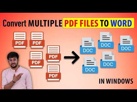 How to Convert Multiple PDF Files to Word Offline | batch convert PDF to Word documents #pdftoword