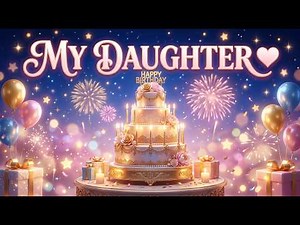 Happy Birthday My Daughter 💖 Emotional Song & Magical Celebration #HappyBirthday #BirthdaySong