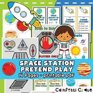 Space Station Pretend Play Printables