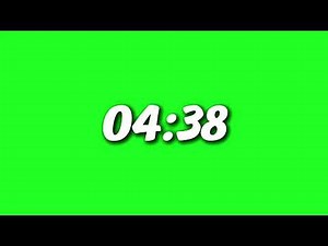 5 minute timer green screen - Free for Commercial use