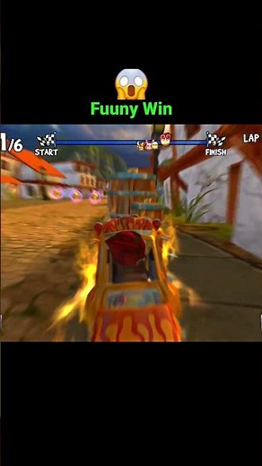 Wait for end 😂 Funnyny win with car accident 😂 #bbr beachbuggyracing #bbracing