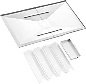 70-01-279 DGF493BNP Heat Plates Drip Pan Grease Tray With Catch Pan Assembly Grill Replacement Parts for Dyna Glo, Backyard and More Brand Grill Dynaglo DGF493PNP DGF493PNP-D Adjustable Drip Tray