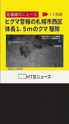ヒグマ警報の札幌市西区・西野 箱罠に体長１．５ｍのクマ１頭 駆除 ４日撮影の個体との関連不明