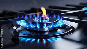High-resolution 4K video emphasizing fire safety practices for residential gas equipment, showcasing a well-operating gas stove in a home kitchen to raise awareness on preventive measures