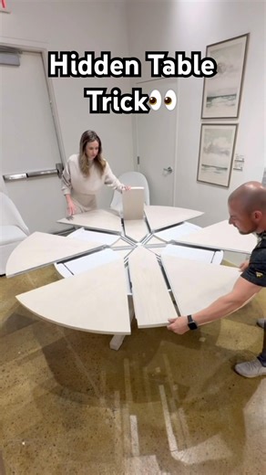 You’ve Never Seen a Table Open Like This 👀 #spacesavingfurniture #furnituredesign