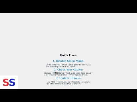 How To Fix MSI Gaming Monitor Keeps Going Black – Sleep, Cable, VRR & Driver Troubleshooting