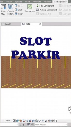 Menyusun Slot Parkir - Revit #tutorialrevit #revit #revitmodel #3dmodeling