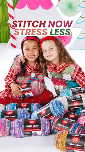 Are you also loving Red Heart Bitty Stripes? Shop now for a chance to win the entire collection of Bitty Stripes yarn! Shop now: https://bit.ly/3IxIylq | Red Heart Yarns