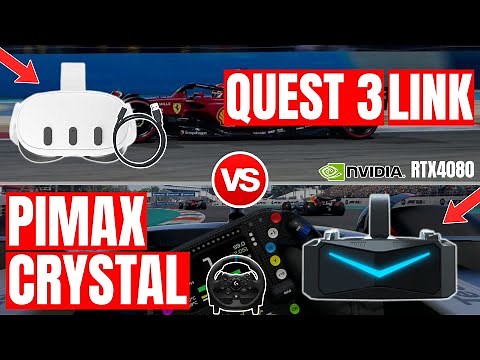 💥ULTIMATE VR SHOWDOWN! META QUEST 3 VS PIMAX CRYSTAL F1 2023 CAR RACING SIMS!