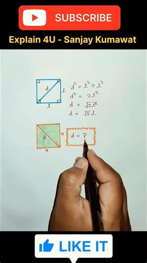 Find diagonal of the square | #shorts #ytshorts