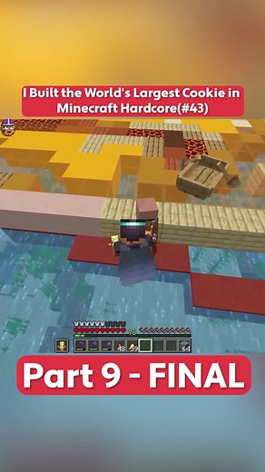 i built the world's largest cookie in minecraft hardcore #minecraft #hardcore #letsplay #fyp