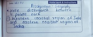 Date : 28 / 11 / Home work \& Instructions Assignment - Geogra... | Filo