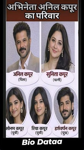 अभिनेता अनिल कपूर का परिवार