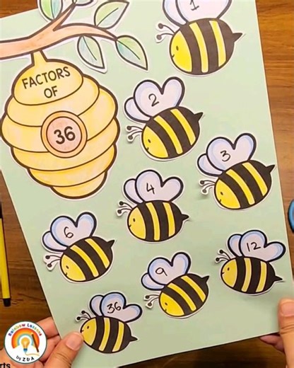 Factors and Multiples Spring Craft #shorts #spring #math #teacher #trending