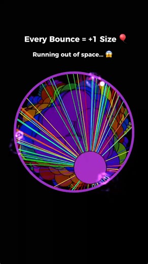 Infinite Growth: Can they fit inside? 🎈🟣 #satisfying #physics