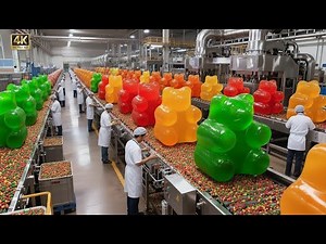 Inside a Modern Jelly Candy Factory 🍬 | The Satisfying 4K Process of How Gummy Candies Are Made