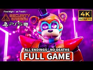 FNAF Security Breach [PS5 PRO] - Full Gameplay Walkthrough (ALL ENDINGS - No Deaths) 4K 60FPS