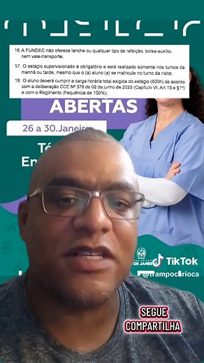 Inscrições Abertas para Curso Gratuito de Técnico de Enfermagem