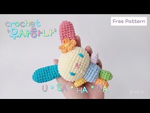 ENG SUB✏️Crochet│Sanrio 'U・SA・HA・NA'│ウサハナ│Free Pattern