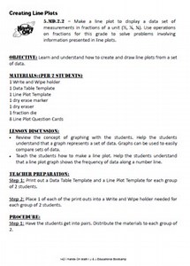 Creating Line Plots - 5.MD.2.2: Hands-On Activity & Leveled Practice
