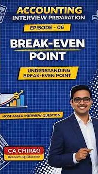 Break-Even Point Explained in shorts 📊#accounting #education