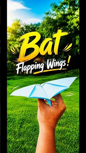 How to Make a Flapping Paper Bat Airplane! #shorts