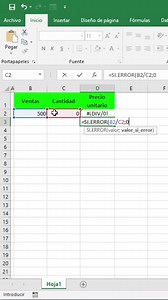 14K views · 136 reactions | ¿Cansado de ver errores como #¡DIV/0! o #N/A en Excel?  En este Short te muestro cómo usar SI.ERROR para que tus fórmulas se vean limpias, claras y profesionales. Ideal para reportes, finanzas y trabajo diario en Excel. #virales #fblifestyle | Kevin Ramirez | Facebook