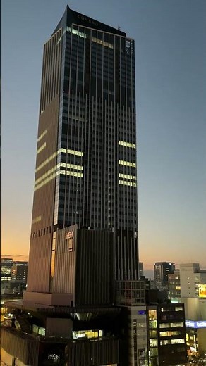 【燃える夕焼け】ザ・ランドマーク名古屋栄のシルエット！41階まで完成｜コンラッド名古屋入居予定｜中日ビル屋上からの絶景｜2026年1月撮影