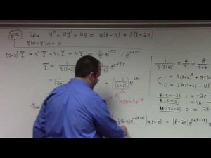 Differential Equations: Dirac Delta and examples, 6-27-17, part 2