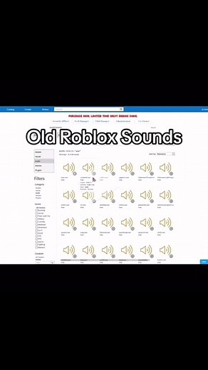 Nostalgic Old Roblox Sound Effects